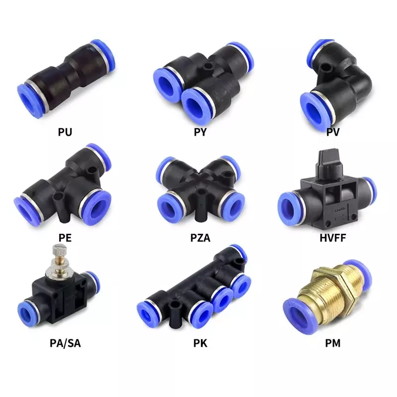 Proveedor de accesorios de conexión a presión neumáticos Fabricante de accesorios de aire a presión de la serie plástica