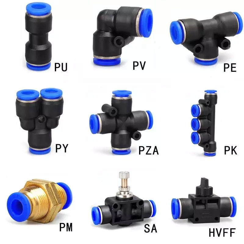 Proveedor de accesorios neumáticos baratos Fabricante de accesorios de aire a presión de la serie plástica