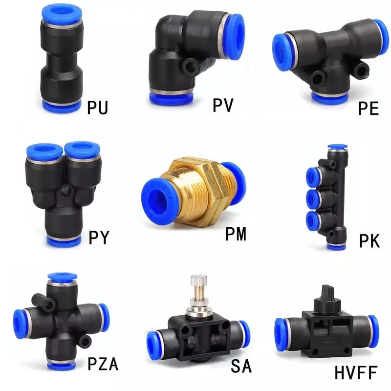 Proveedor de accesorios para mangueras neumáticas Fabricante de accesorios de aire a presión de la serie plástica