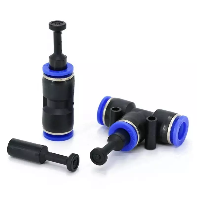 Tapón ciego neumático, Color azul, tapón ciego de nailon, tubo de manguera, Conector de sello a prueba de polvo