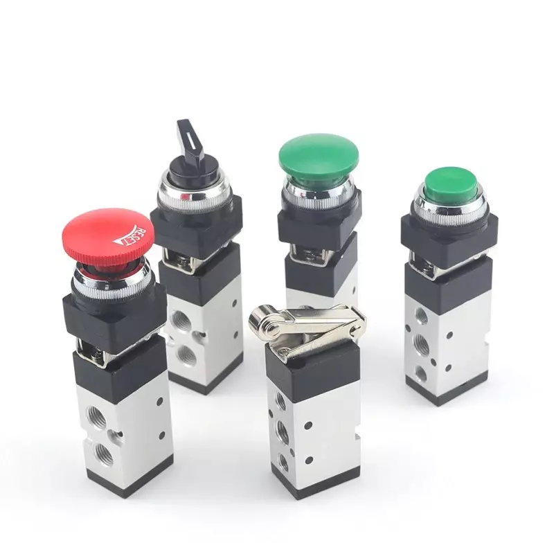 Válvula mecánica Serie MV322 Válvula de control externa roscada con interruptor manual neumático de 5/2 vías