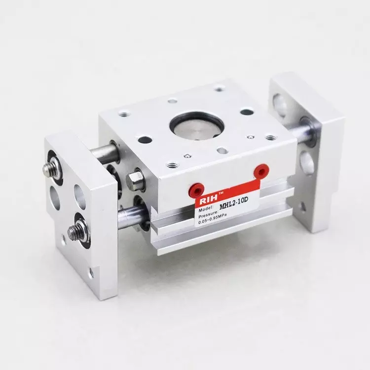 Proveedor de pinzas de cilindro neumático Fabricante de dedos de aire con guía angular serie MHL2