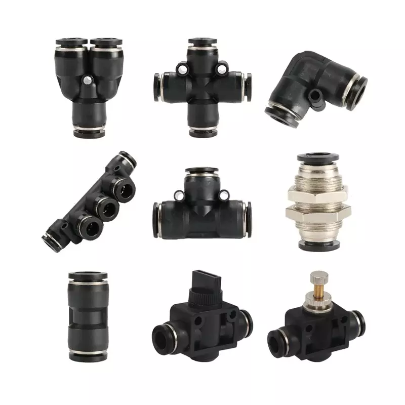 Racores a presión Proveedor neumático Serie plástica Fabricante de racores neumáticos a presión